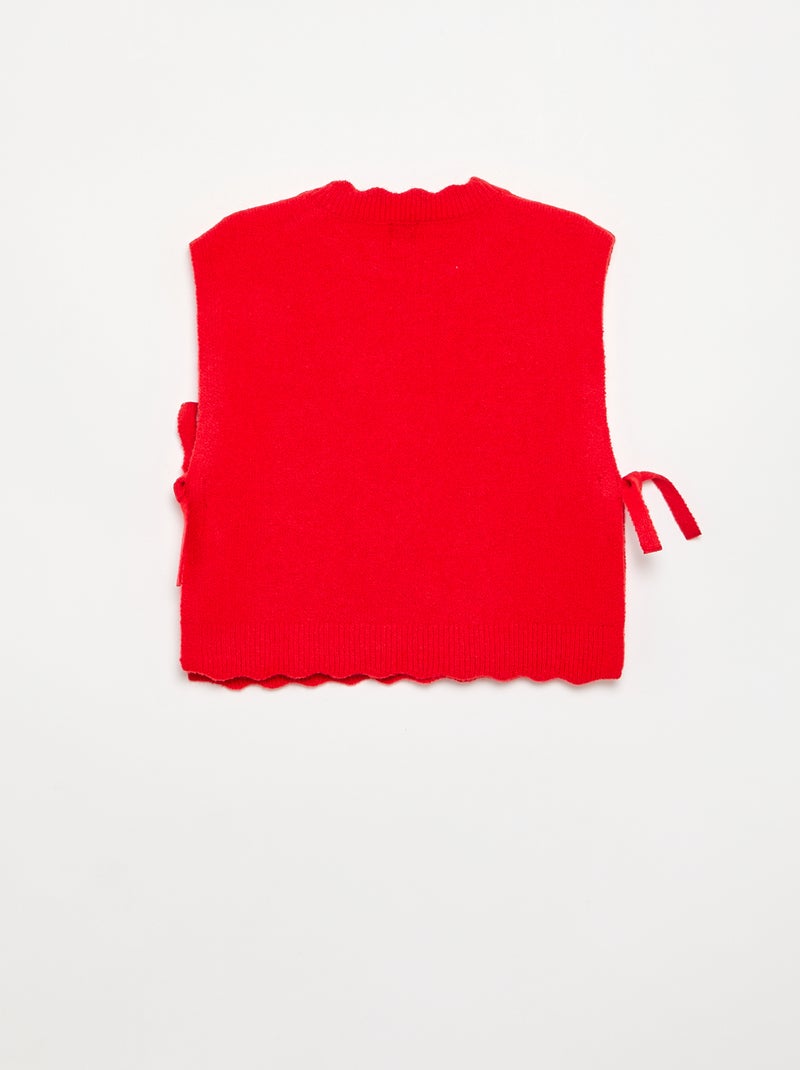 Mouwloze trui Rood - Kiabi