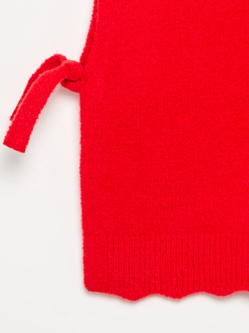 Mouwloze trui Rood - Kiabi