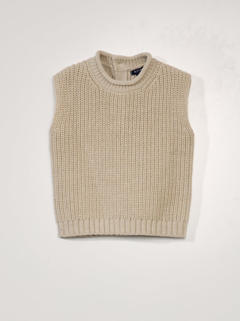 Mouwloze trui van tricot BIEGE - Kiabi