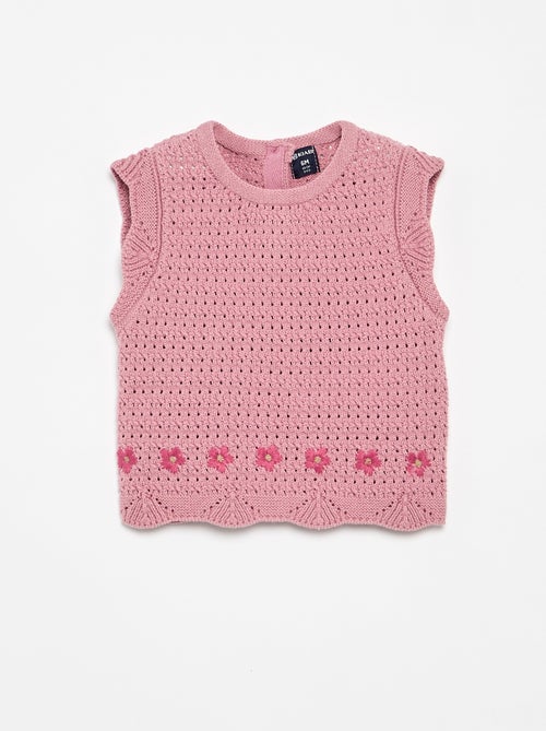 Mouwloze trui van tricot - Kiabi