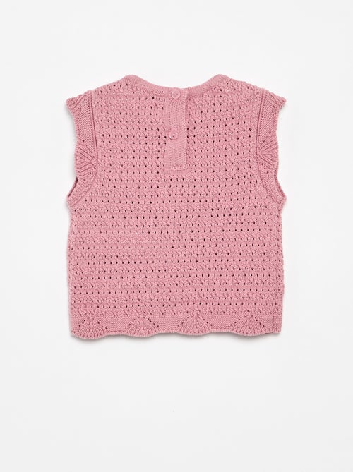 Mouwloze trui van tricot - Kiabi