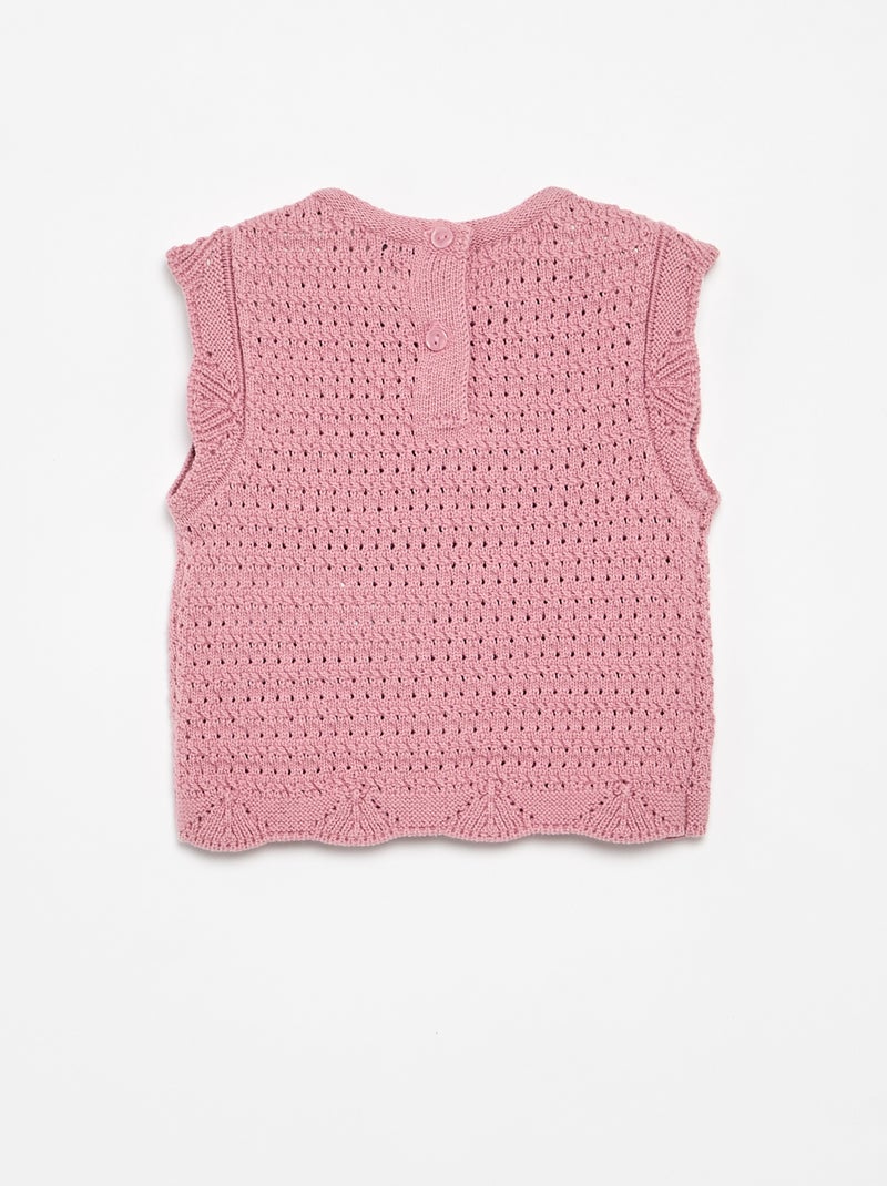 Mouwloze trui van tricot Rose - Kiabi