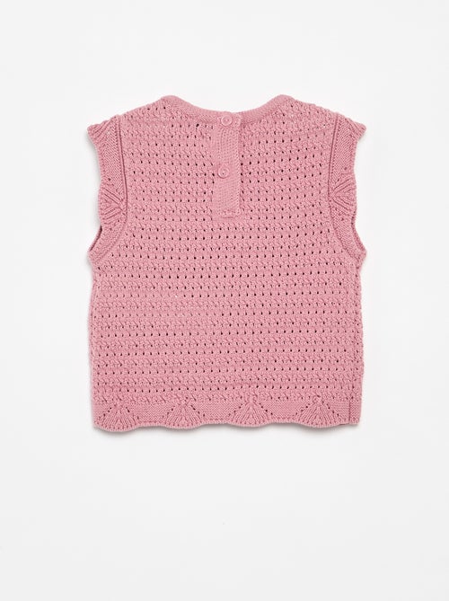 Mouwloze trui van tricot - Kiabi