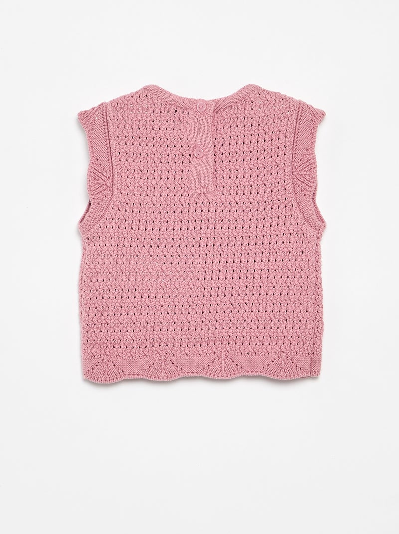 Mouwloze trui van tricot Rose - Kiabi