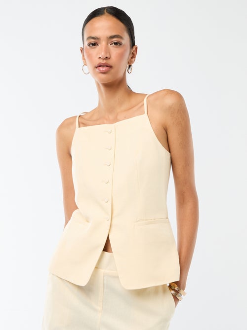 Mouwloze vest met schouderbandjes - Kiabi