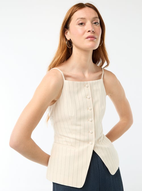 Mouwloze vest met schouderbandjes - Kiabi