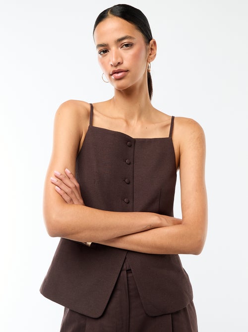 Mouwloze vest met schouderbandjes - Kiabi