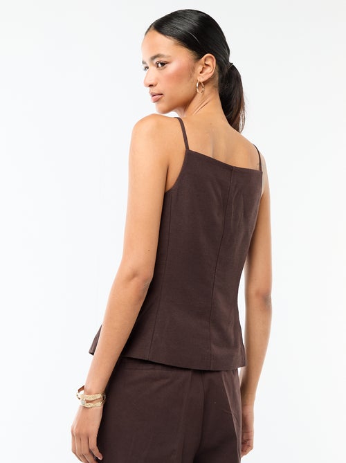 Mouwloze vest met schouderbandjes - Kiabi