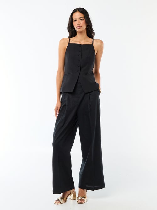 Mouwloze vest met schouderbandjes - Kiabi