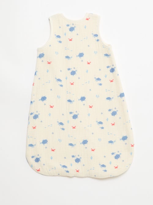 Mouwtloze slaapzak met print van katoengaas TOG 1 - Kiabi