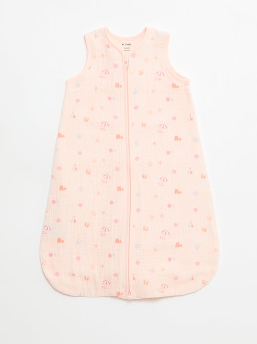 Mouwtloze slaapzak met print van katoengaas TOG 1 - Kiabi