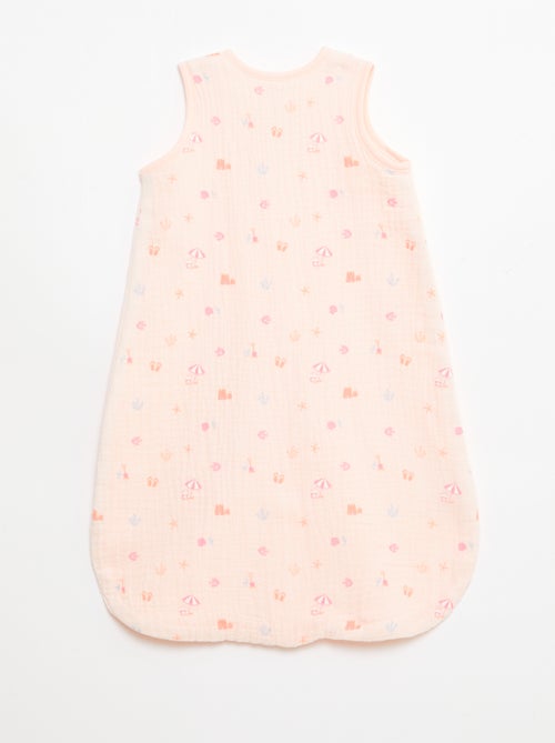 Mouwtloze slaapzak met print van katoengaas TOG 1 - Kiabi