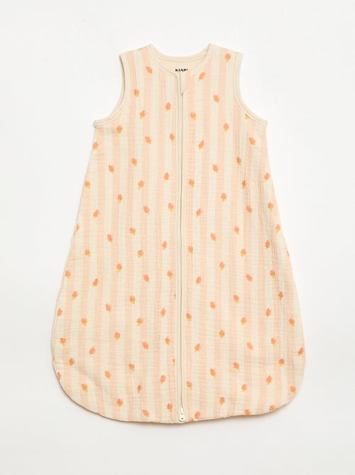 Mouwtloze slaapzak met print van katoengaas TOG 1 - Kiabi