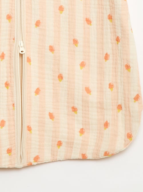 Mouwtloze slaapzak met print van katoengaas TOG 1 - Kiabi