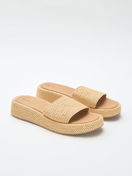 Muil met sleehak van imitatiestro - Kiabi