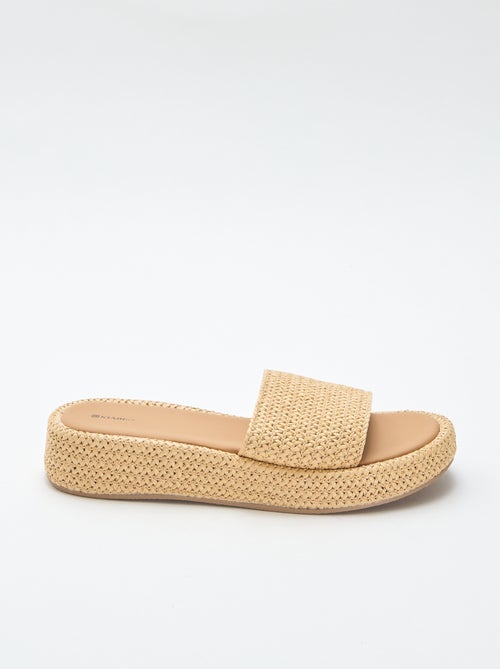 Muil met sleehak van imitatiestro - Kiabi