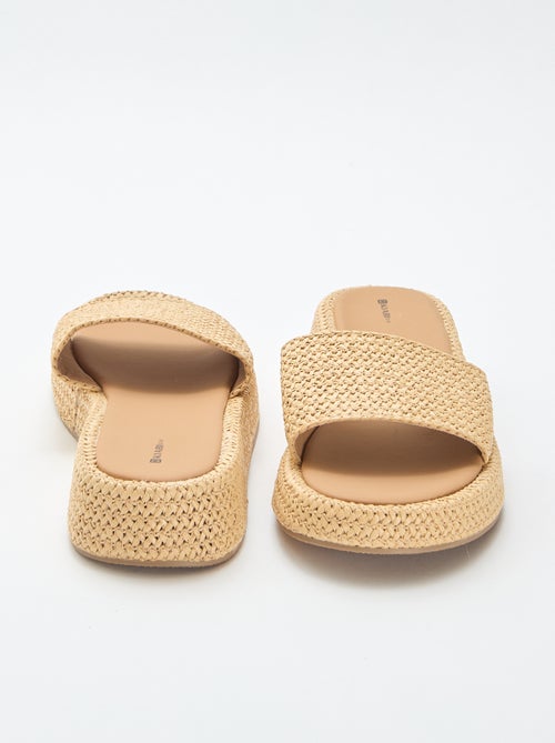 Muil met sleehak van imitatiestro - Kiabi