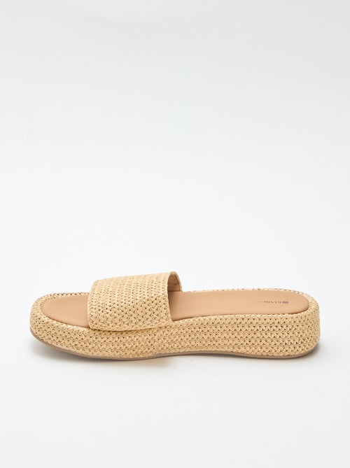 Muil met sleehak van imitatiestro - Kiabi