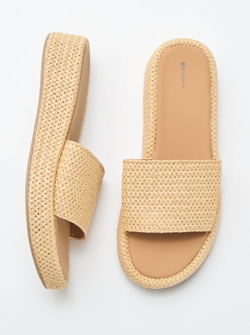 Muil met sleehak van imitatiestro - Kiabi