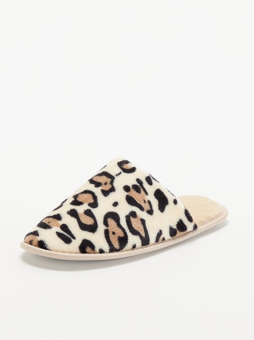 Muilpantoffels met luipaardprint - Kiabi