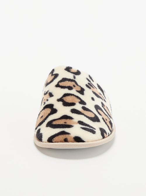 Muilpantoffels met luipaardprint - Kiabi