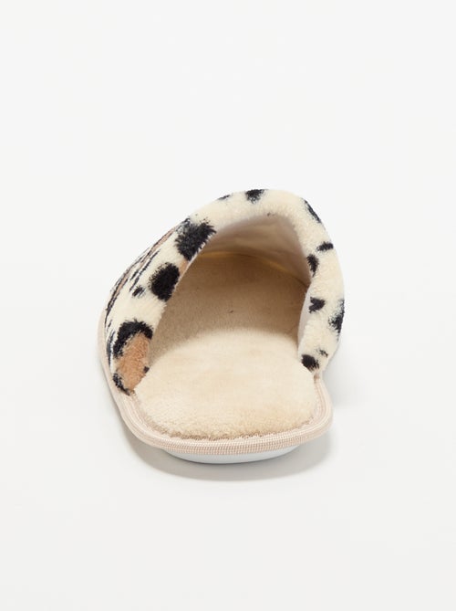 Muilpantoffels met luipaardprint - Kiabi