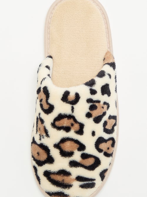 Muilpantoffels met luipaardprint - Kiabi