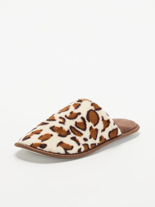 Muilpantoffels met luipaardprint - Kiabi