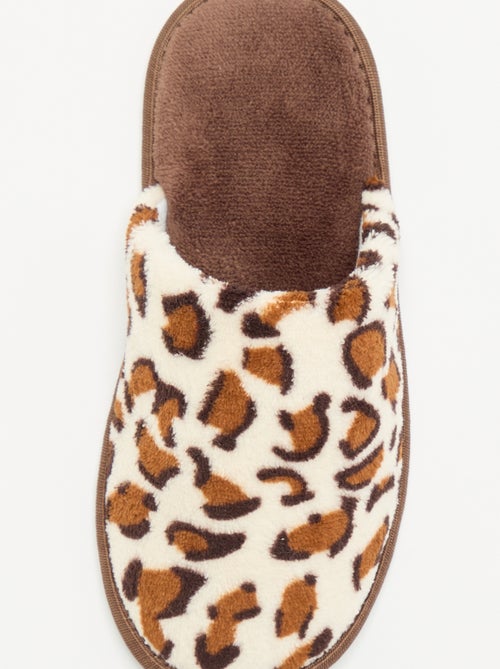 Muilpantoffels met luipaardprint - Kiabi