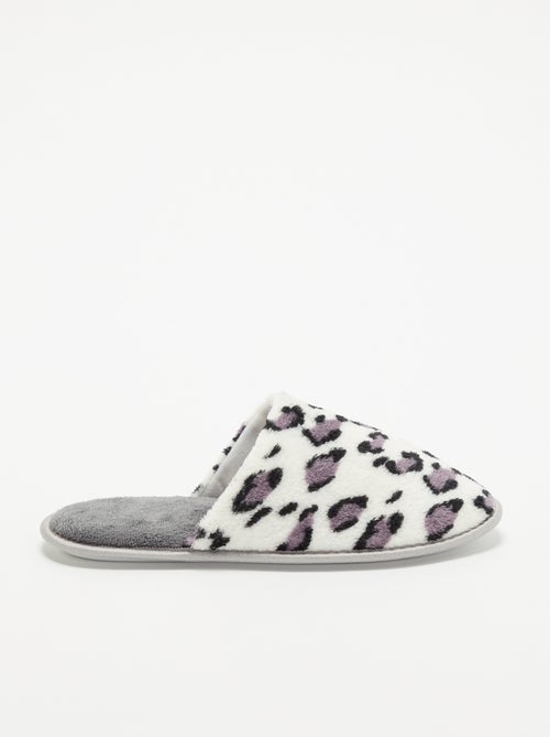 Muilpantoffels met luipaardprint - Kiabi