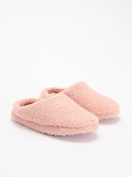 Muilpantoffels met schapenvachteffect - Kiabi