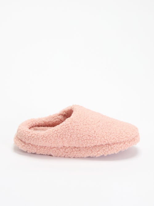 Muilpantoffels met schapenvachteffect - Kiabi