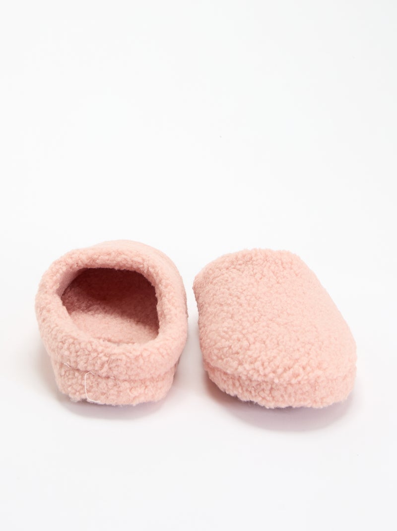 Muilpantoffels met schapenvachteffect Rose - Kiabi