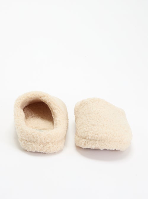 Muilpantoffels met schapenvachteffect - Kiabi