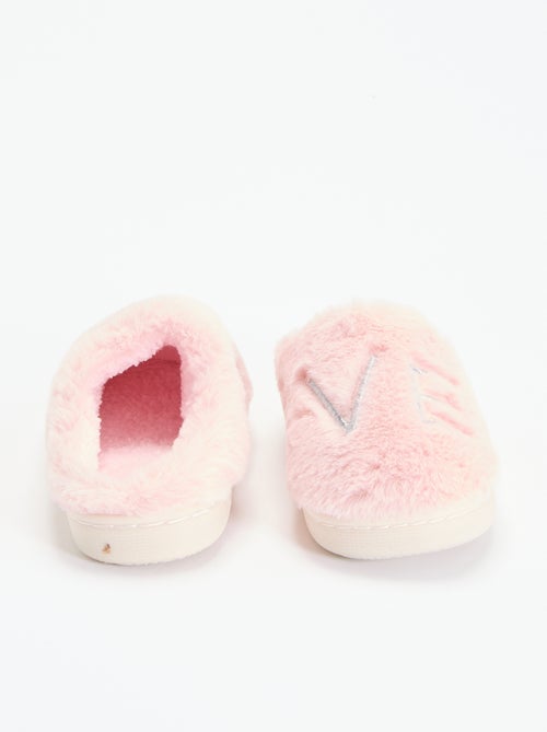 Muilpantoffels van pluchebreisel - Kiabi Muilpantoffels van pluchebreisel - Kiabi