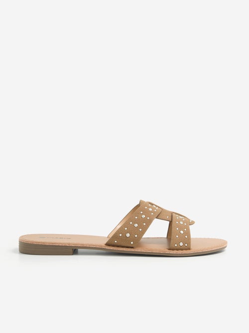 Mules met bandjes met studs - Kiabi