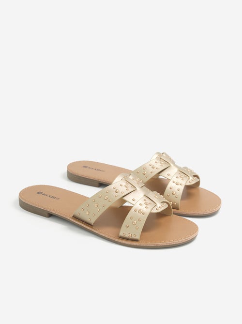 Mules met bandjes met studs - Kiabi