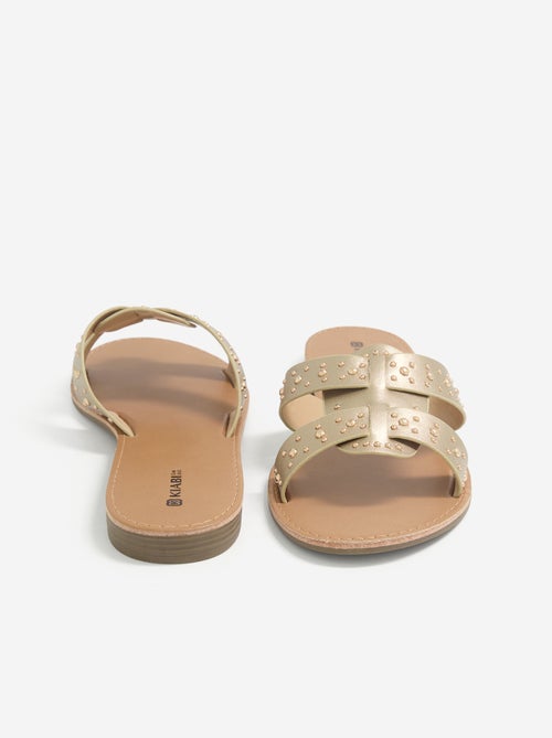 Mules met bandjes met studs - Kiabi