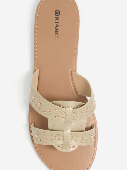 Mules met bandjes met studs - Kiabi