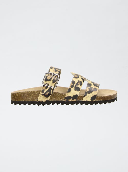 Mules met luipaardprint - Kiabi