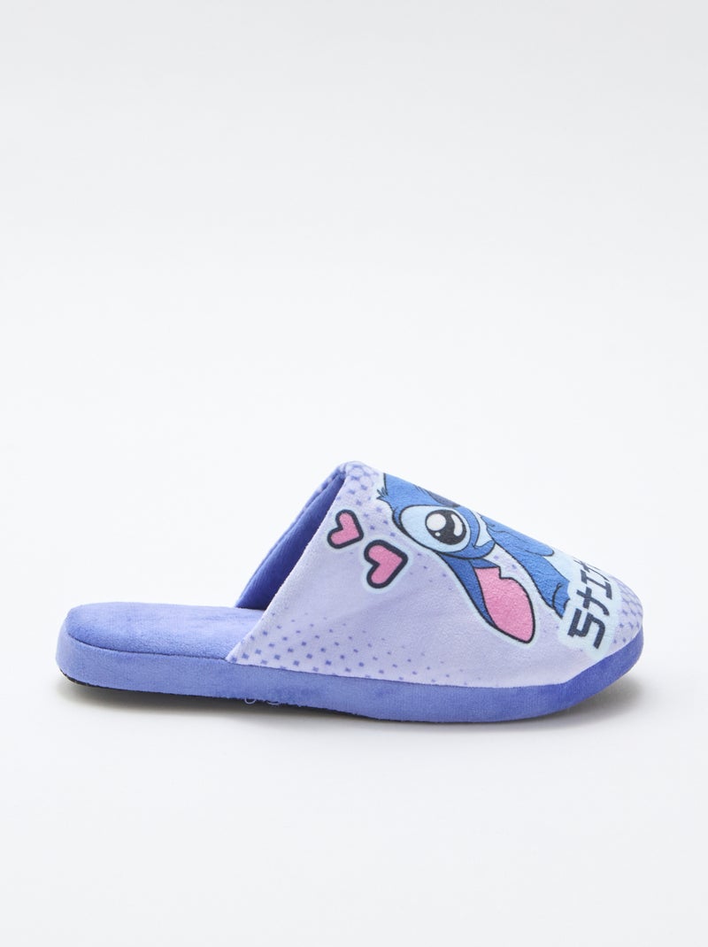 Mules pantoffels 'Angel' 'Stitch' Blauw - Kiabi