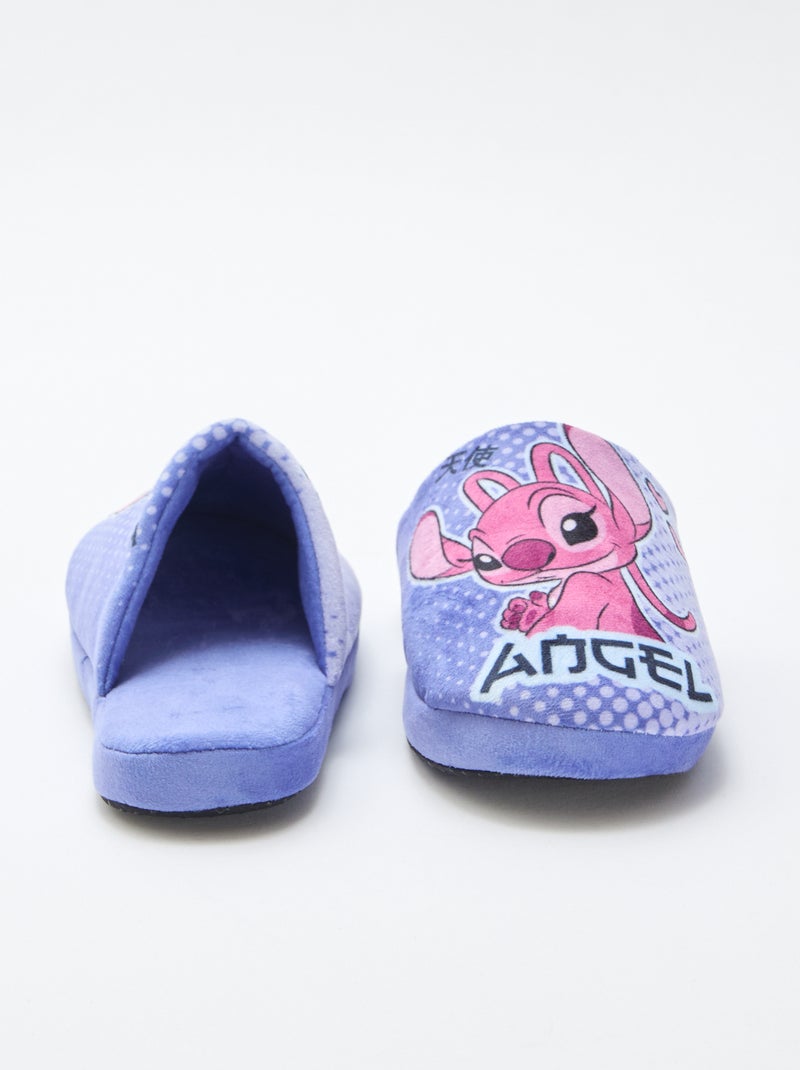 Mules pantoffels 'Angel' 'Stitch' Blauw - Kiabi