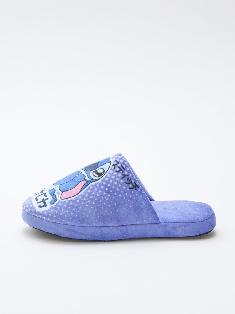 Mules pantoffels 'Angel' 'Stitch' Blauw - Kiabi