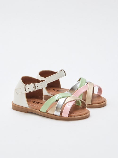 Multikleuren sandalen met meerdere bandjes - Kiabi