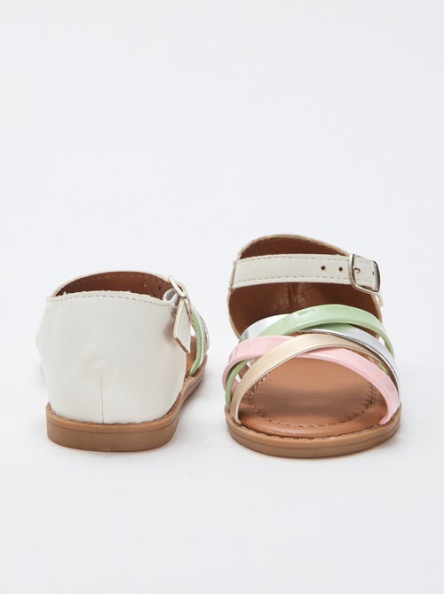 Multikleuren sandalen met meerdere bandjes - Kiabi