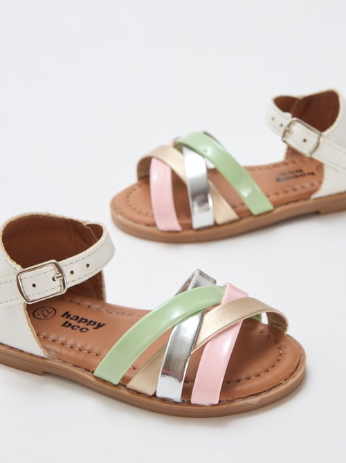 Multikleuren sandalen met meerdere bandjes - Kiabi
