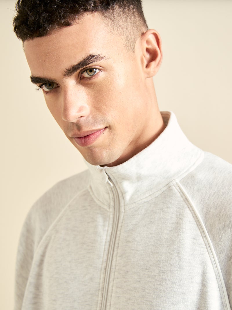 Multisport sweater met ritskraag - (ekstract) Grijs - Kiabi