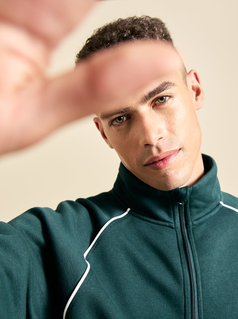 Multisport sweater met ritskraag - (ekstract) Groen - Kiabi