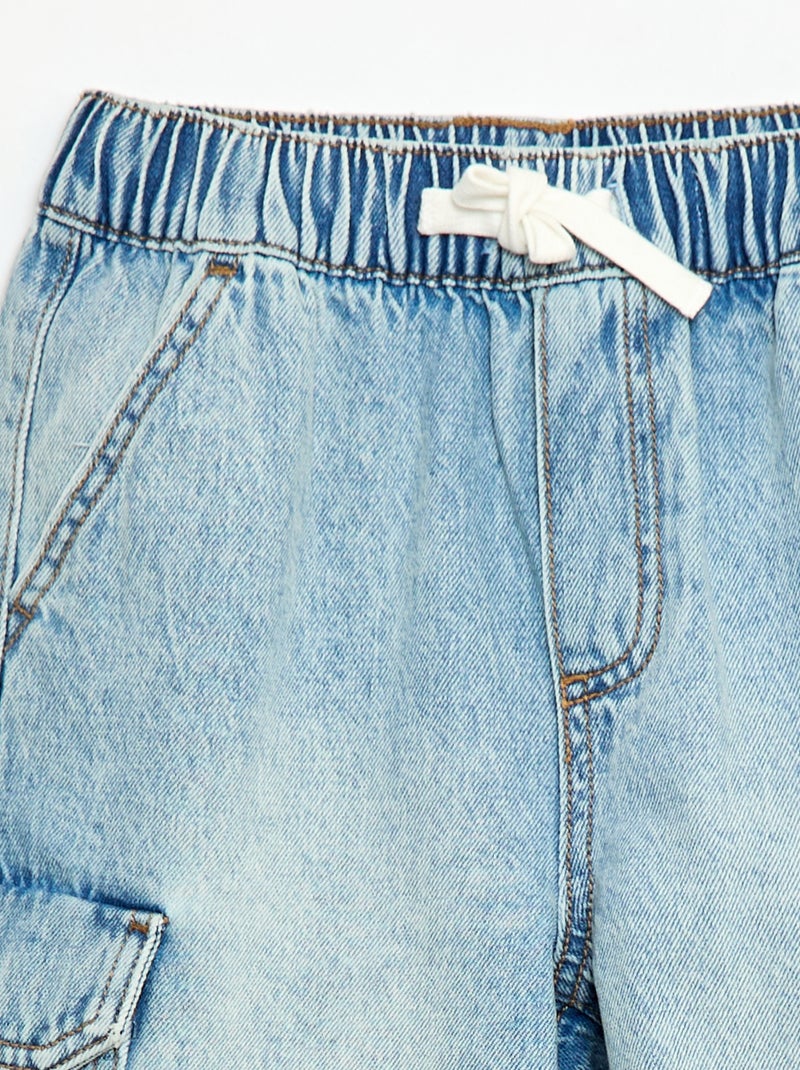 Multizakken jeansbermuda Blauw - Kiabi