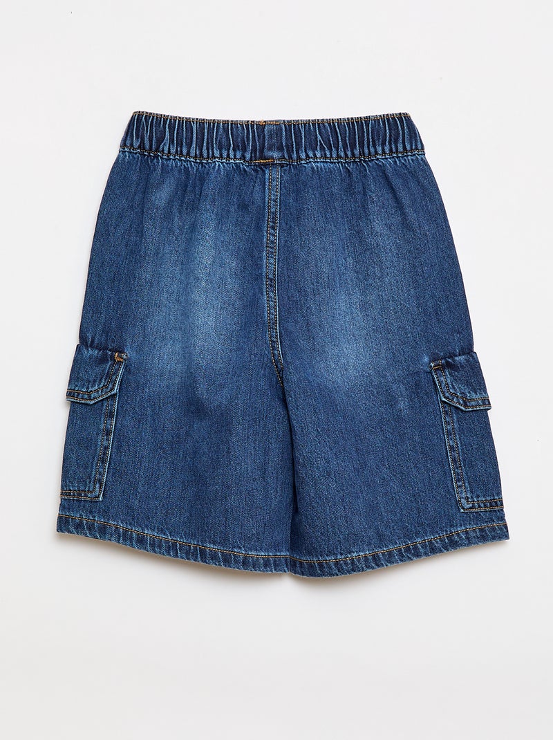 Multizakken jeansbermuda Blauw - Kiabi